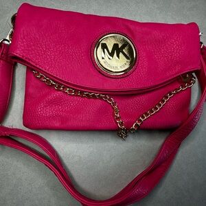 Hot pink cross body bag